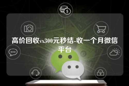 高价回收vx300元秒结-收一个月微信平台