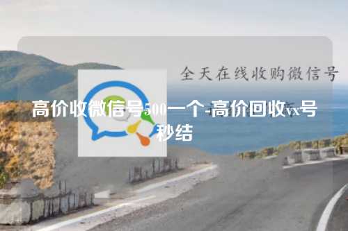 高价收微信号500一个-高价回收vx号秒结