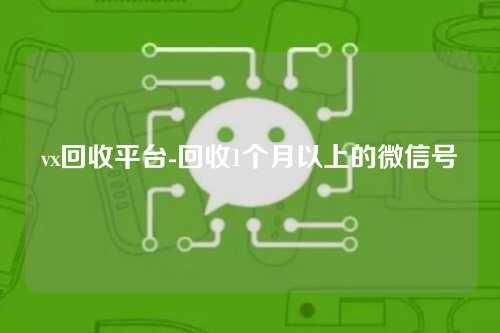 vx回收平台-回收1个月以上的微信号