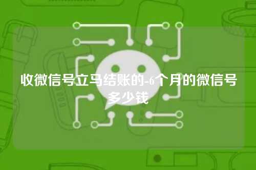 收微信号立马结账的-6个月的微信号多少钱
